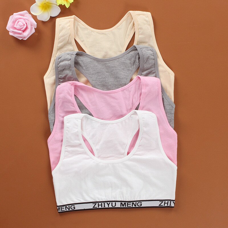 Filles formation soutien-gorge adolescents enfants doux respirant sous-vêtements en coton hauts vêtements