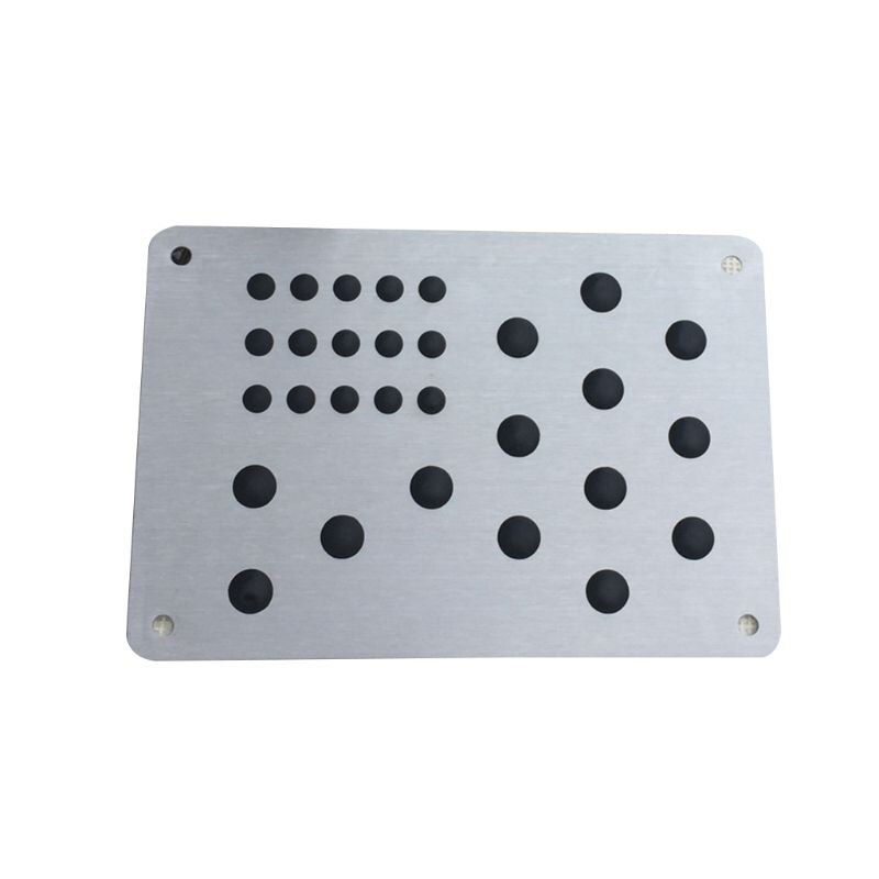 Alfombrilla Universal de aluminio para coche, parche, placa de talón de deslizamiento, Pedal de reposapiés, novedad de: C