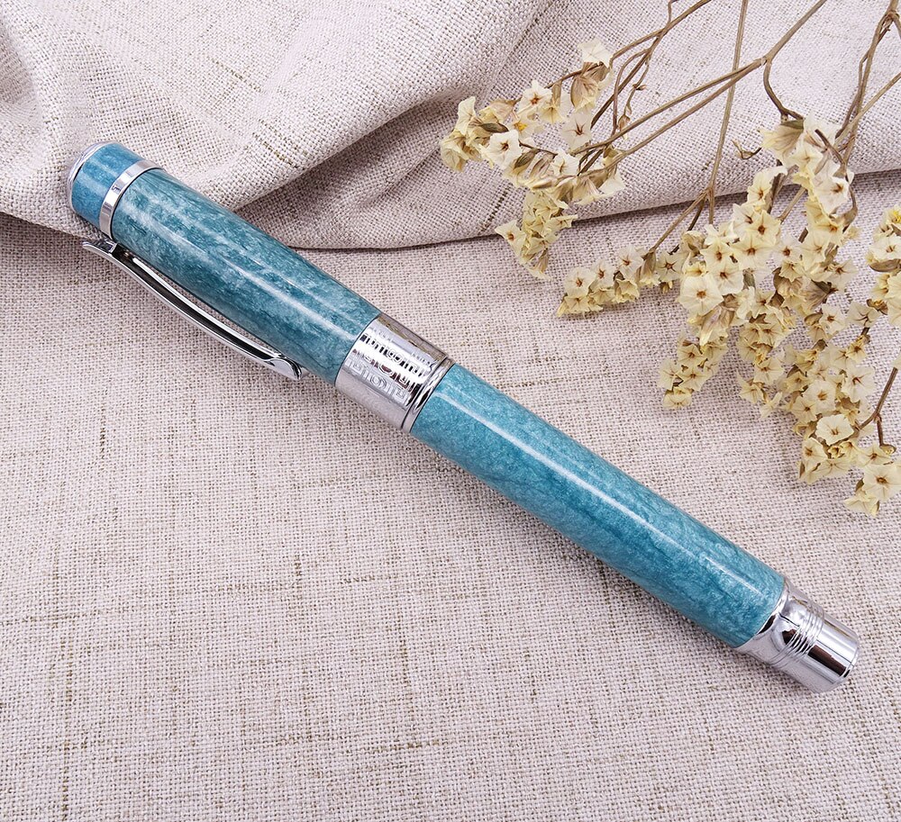 Duke 932 Turquoise Fountain Pen Buckingham Palace Noble Lacquer Pen Iridium Medium Nib Business Office Home Supplies