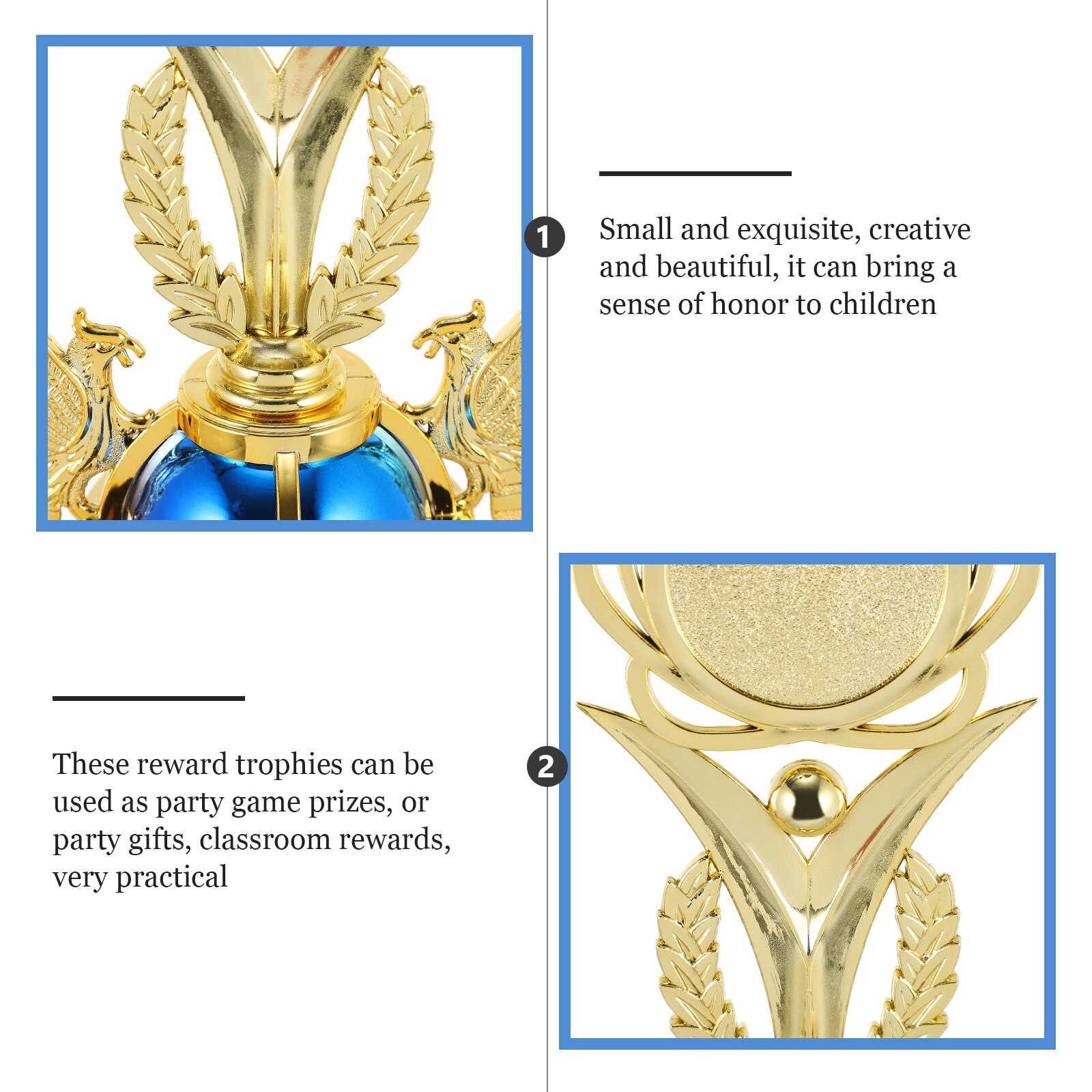 1pc Kids Competition Reward Trophy Kids Prize Cups School Rewarding Prop