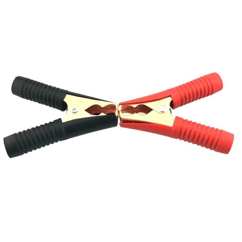 Pinzas de cocodrilo para Cables de coche, Pinzas de resorte, abrazadera del cargador, accesorios de baterías, 4 Uds. De Cobre sintético 100A