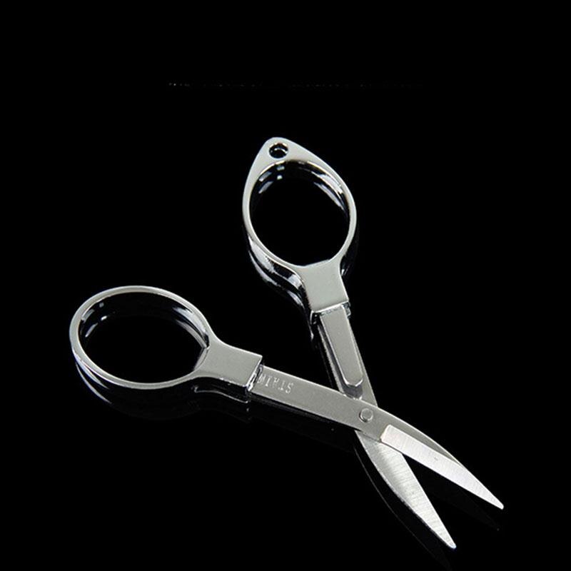 Stainless Steel DIY Sewing Folding Scissors Pocket Travel Small Cutter Crafts Multitool Acissors Mini Foldable Cutter