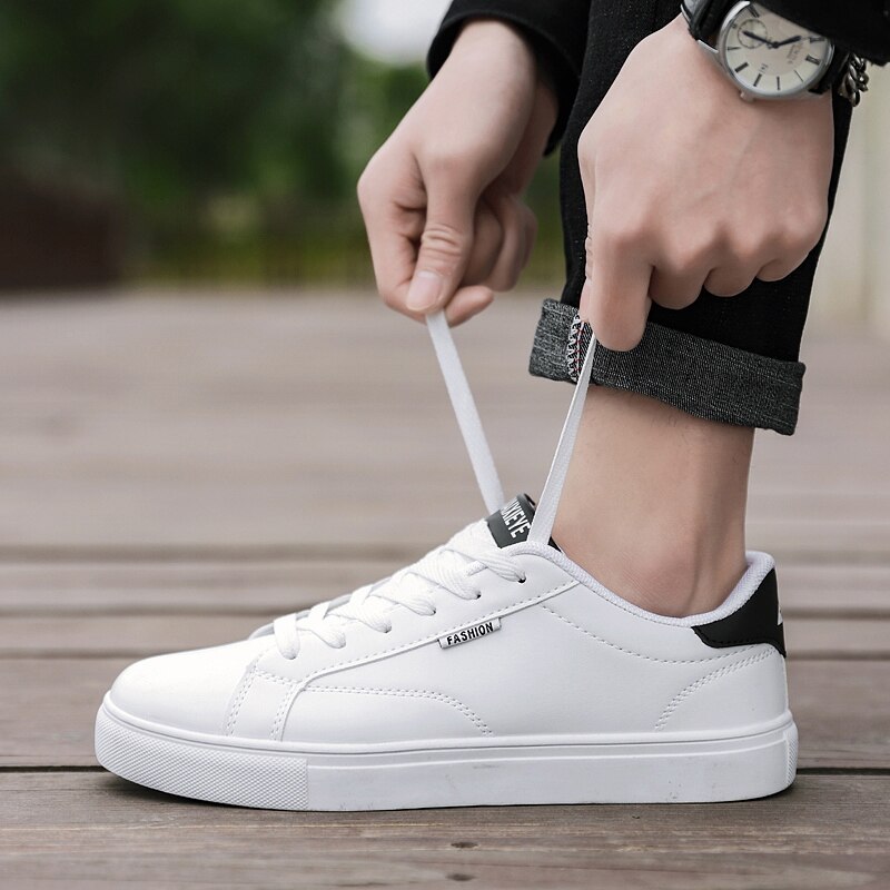 Tennis Shoes for Men Lightweight Leather Athletic Sports Sneakers Outdoor Walking Jogging Mens Breathable Shoes