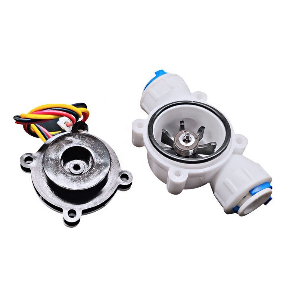 Flow Meter Water Flow Sensor 3/8"quick fit PlasticTurbine Hall Water Flow Sensor Meter for Water Liquid id10 mm