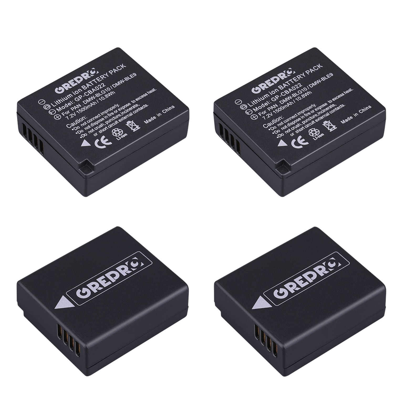 Batterie 1500mAh pour Panasonic LUMIX, pour modèles GF5, GF6, GX7, LX100, GX80, GX85, BLG10, BLG10E, BLG10PP