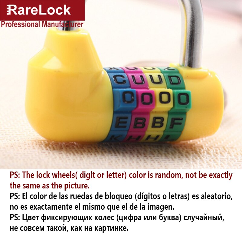 Kłódka kombinowana 4 kod blokada hasła robić torby na siłownię szafka na biżuterię DIY sprzęt MMS35 Rarelock C: żółty