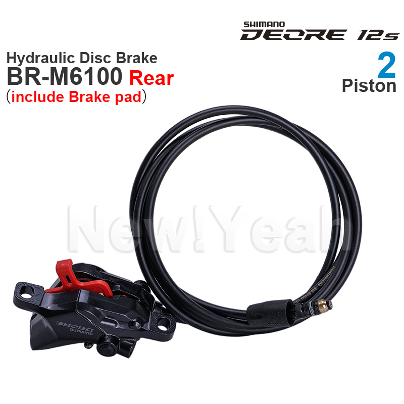 SHIMANO-freno de disco hidráulico DEORE M6100 M6120, 2 / 4 pistones, palanca de freno M6100 M6120, piezas de pinza de freno: Gris claro