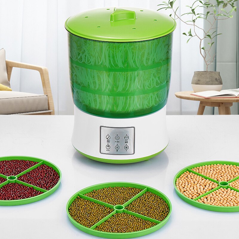 Home Use Intelligence Bean Sprout Machine Large Capacity 3 Layers Thermostat Green Seeds Growing Automatic Bean Sprout Machine
