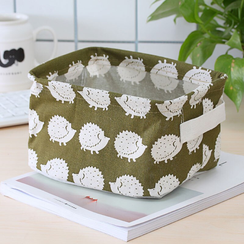 Ménage pliable coton grande capacité jouet de lavage vêtements sales panier de rangement articles de toilette tissu boîte de rangement articles divers stockage: hedgehog