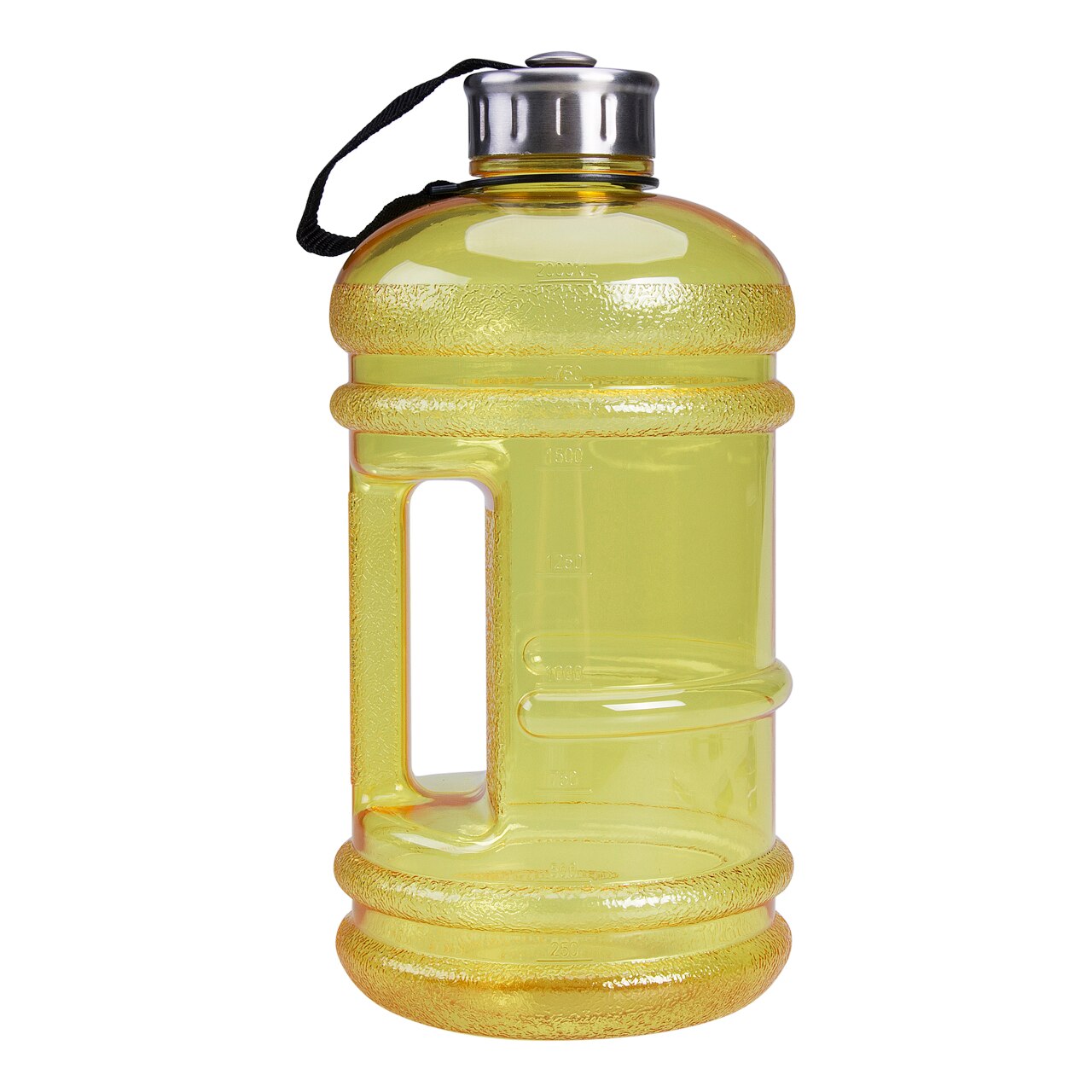 2.2l stor kapacitet dricksvattenflaska shaker utomhus resa läckagetät tritan utomhus picknick cykel klättring stor kopp kanna: Gul