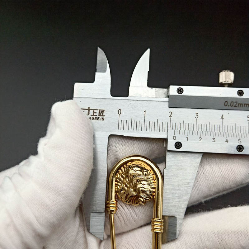 Broche de aleación con doble cabeza de león para hombre y mujer, alfileres de seguridad DIY, artefacto de cierre de cintura, traje, chaqueta, joyería decorativa, 3 uds.