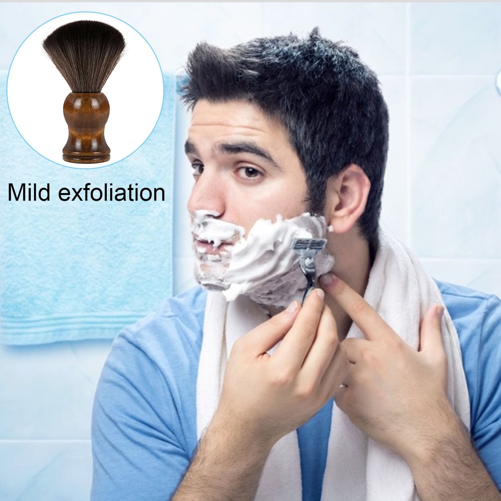 Nylon Shaving Brush Men’s Shave Brush With Engineered Wood Handle Wet Shaving Brush Kit For Safety Razor Straight Razor