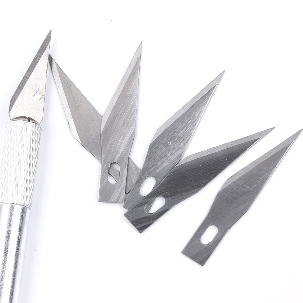 1 sæt/metalskaft skalpel, klinge kniv træ papirskærer håndværk penneknive, gravering diy håndværksskærer håndværktøj