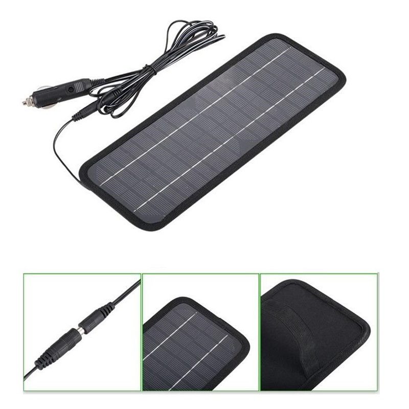 Panel Solar 12V 5W SISTEMA DE cargador de batería portátil mantenedor barco marino coche WWO66