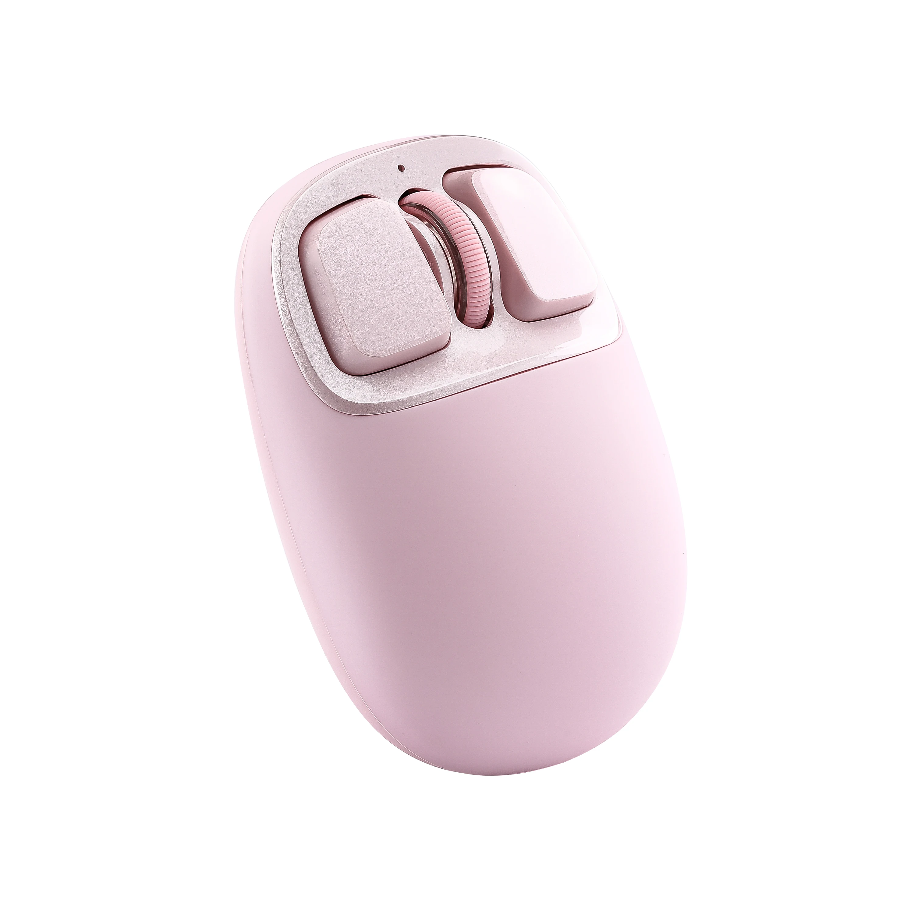 YUNZII C1 Spielen-Maus Tri 2,4G/USB-C/Bluetooth 6 DPI-Stufen Optische Verfolgung-Technologie Silikon Anpassbare Kabellose Maus für sterben Arbeit: Rosa