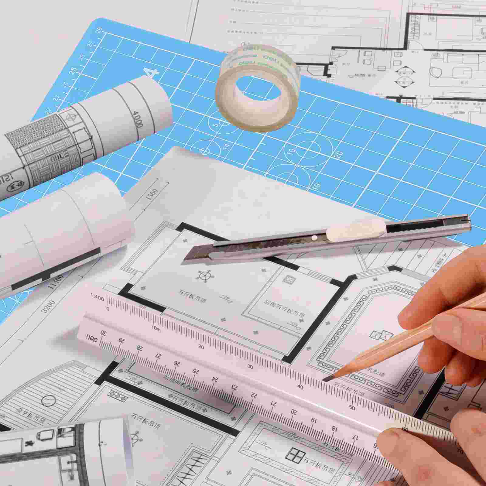 4Pcs Cutting Mats Quilting Grid Lines Printed Boards Self-Healing Cutting Boards