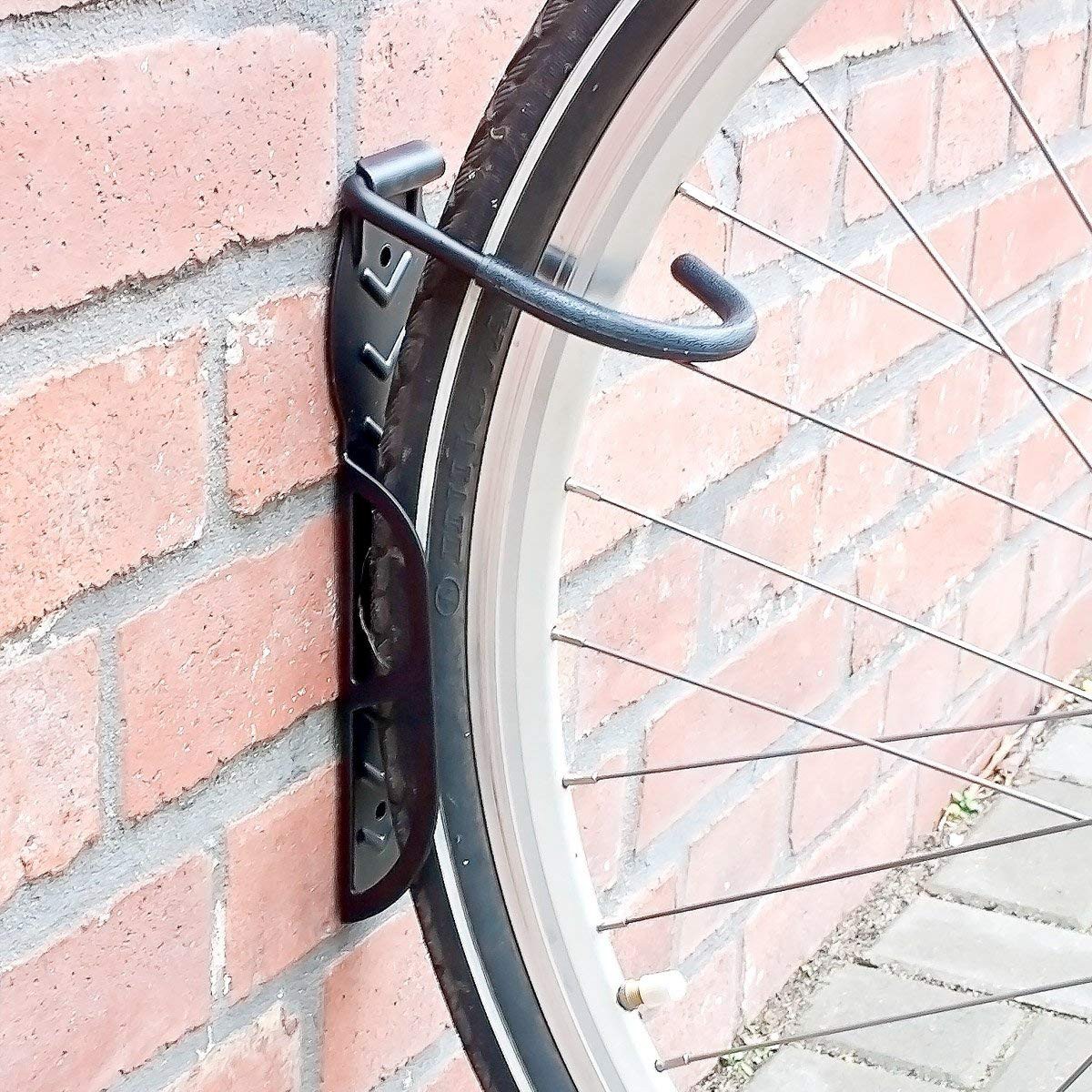 2 stk cykel vægbeslag til ophængning af cykelholder beslag mountainbike stativ perfekt pladsbesparende værktøj cykeltilbehør sort