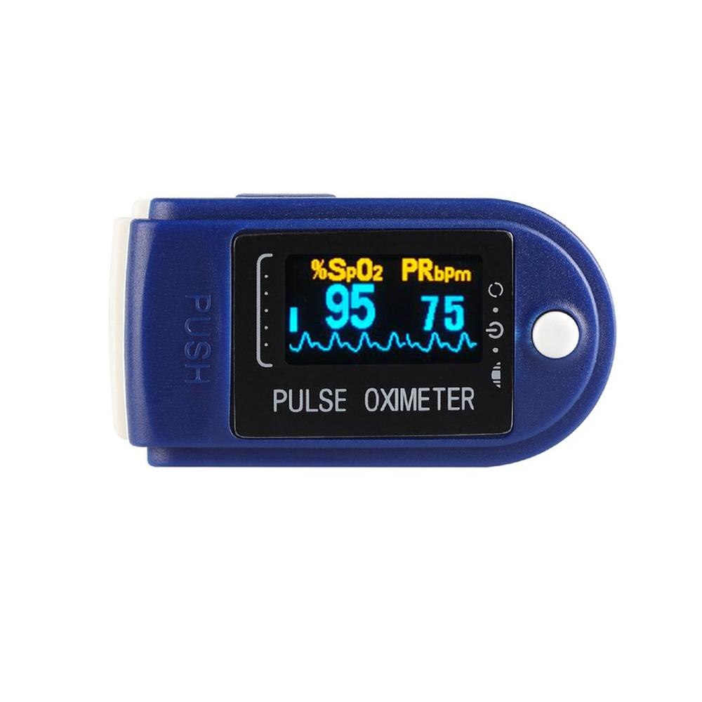 Portable Finger Oximeter Oximetry Finger Blood Oxygen Pulse Rate Monitoring Finger Clip LED Oximeter Finger Pulse Oximeter: blue