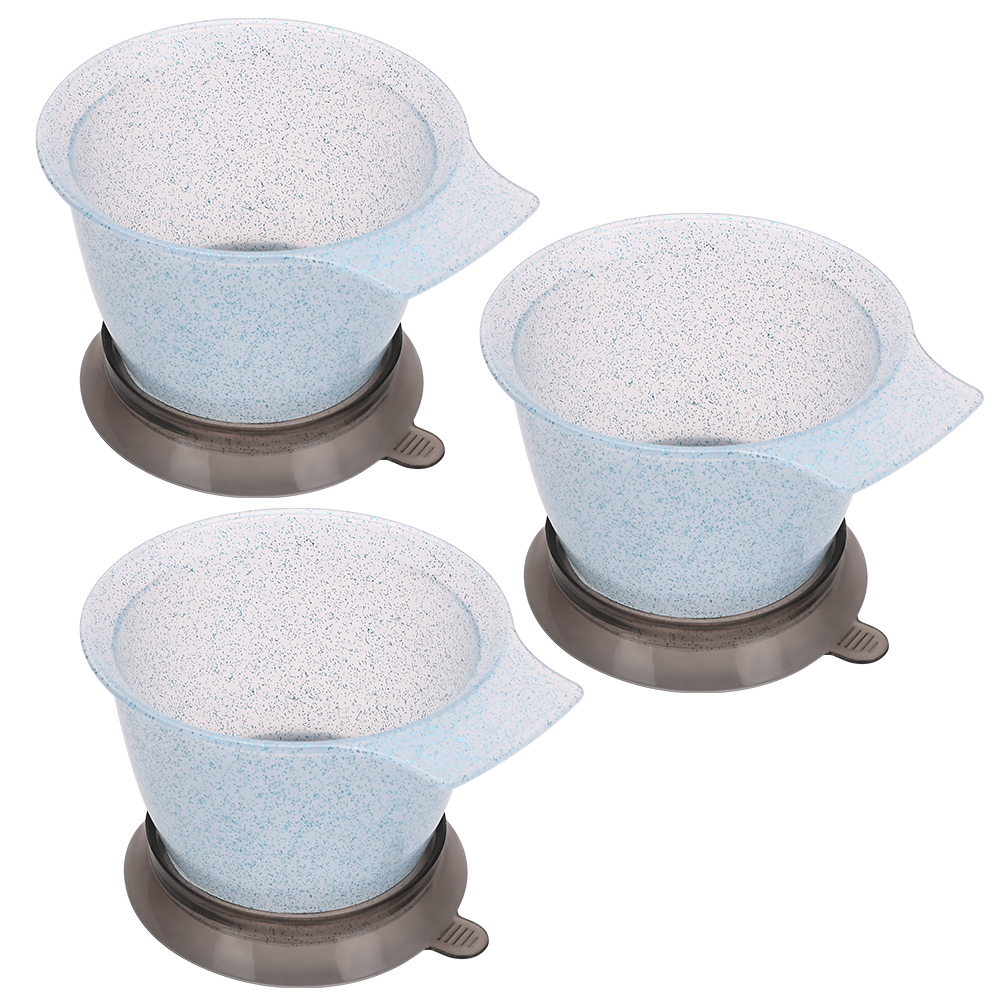 Juego de 3 uds/2 uds de tinte para el cabello , tazón de cepillo de Color, mezclador de tinte para el cabello, tazones para mezclar colorantes, herramientas de estilismo de peluquería: Azul cielo