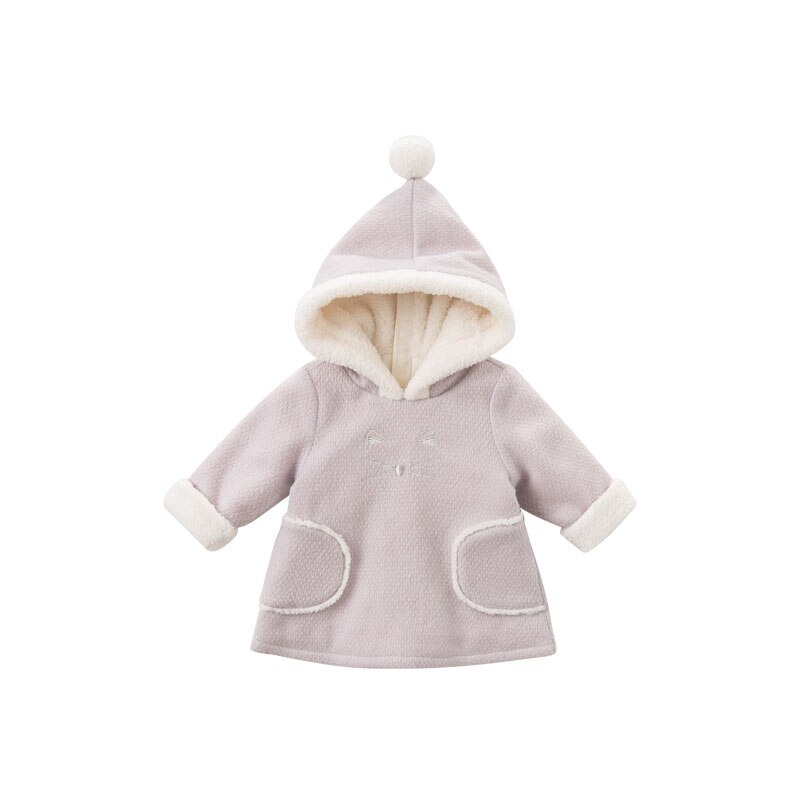 DB8819 dave bella baby meisje katoenen jas kinderen bovenkleding mode roze jas: 12m