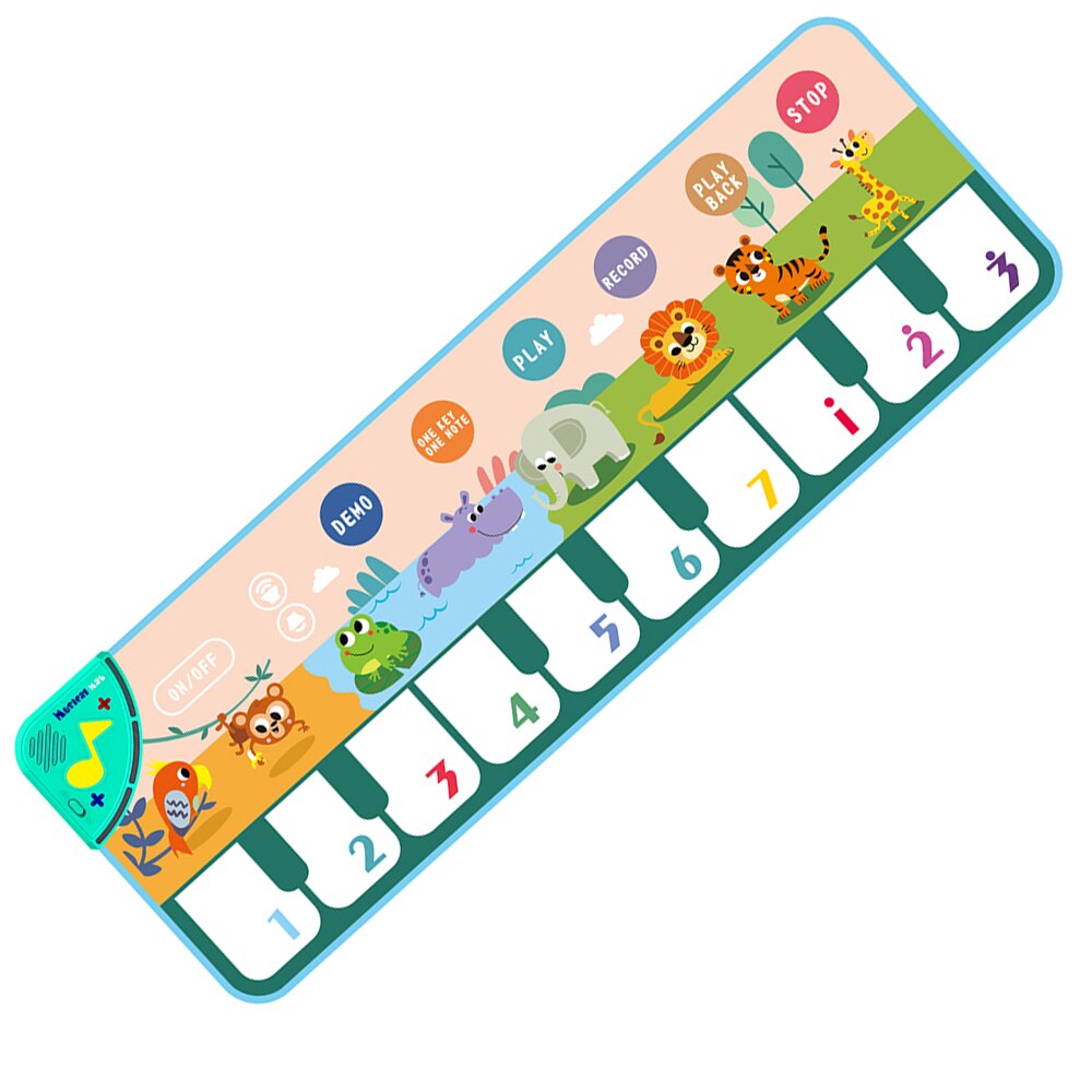 Coolplay tapis de Piano Musical pour enfants en bas âge tapis de danse pour clavier de sol avec 8 sons d'animaux tapis pour bébé jouets éducatifs: Rose