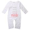 Barboteuse à manches longues en coton | Vêtements pour bébé, I love maman papa, -né bébé garçon fille, 100% coton, combinaison avec lettres imprimées: 4-6 mois / love mommy