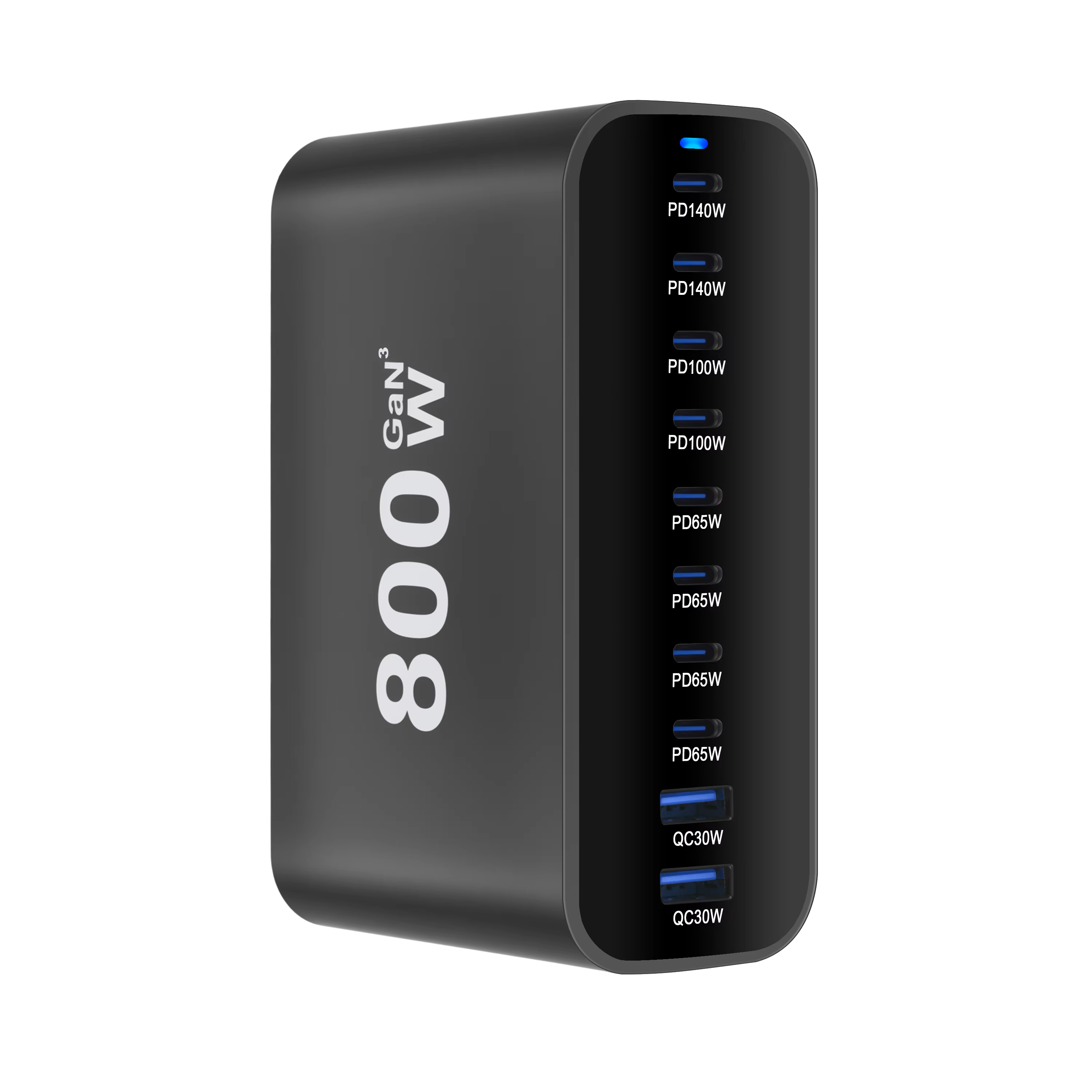 800w 8 c 2a usb c laddare bärbar laddningsstation med 10- portar bordsladdare för mobiltelefoner surfplattor och mer