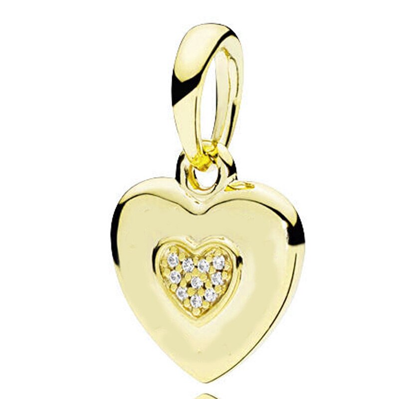 Angel Wings Locket Forever In My Hearts & Bees Friend Pendant Beads 925 Sterling Silver Charms Fit Bracelet DIY Jewelry: P-D-2200-Gold