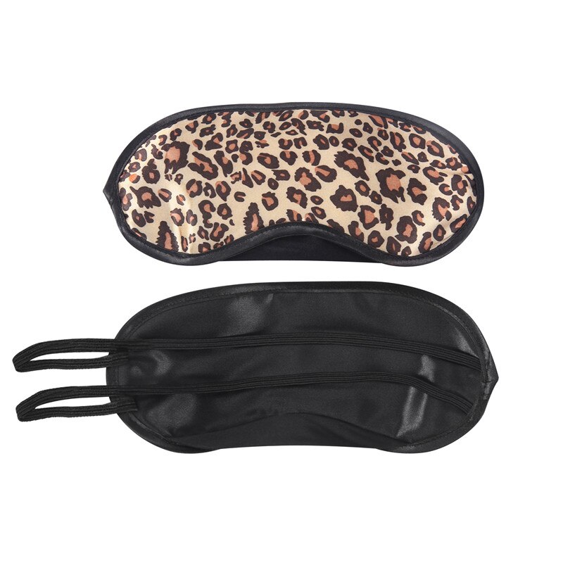 Dacron-mascarilla de dormir suave y cómoda, máscara para dormir, leopardo, cebra, estilo, para el trabajo, estudio, viajes en casa, funda para los ojos portátil: Yellow Leopard