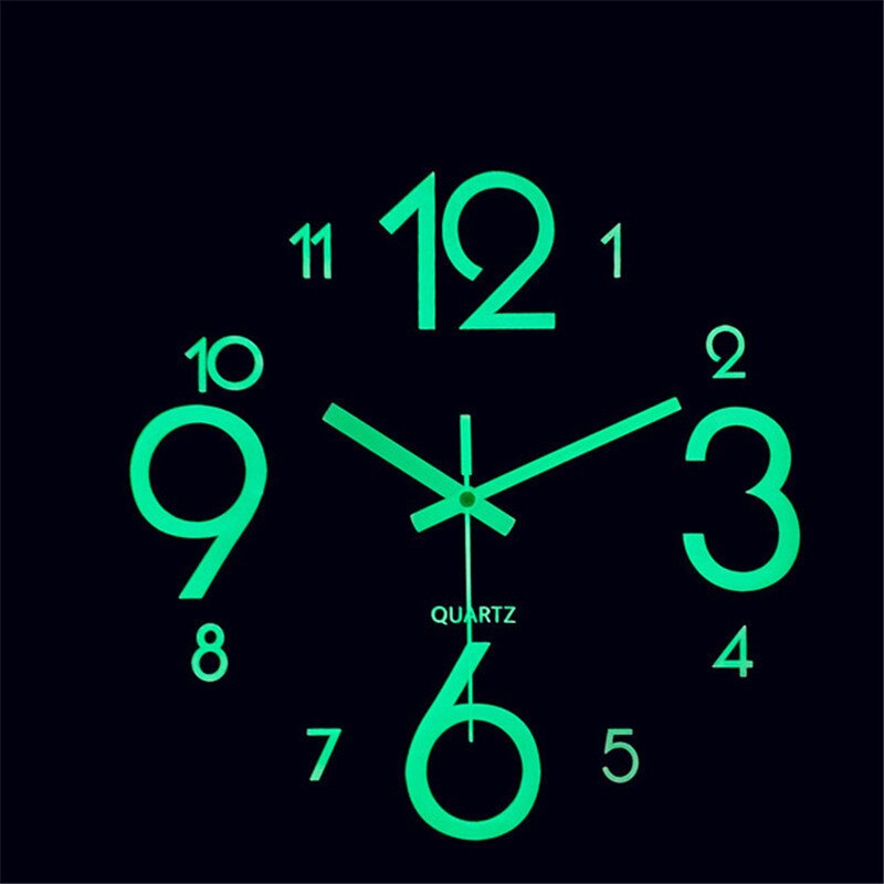 Lichtgevende Wandklok Nordic Eenvoudige Houten Klok Decoratie Fluorescerende Digitale Klok Woonkamer Wandklok Woondecoratie Klok