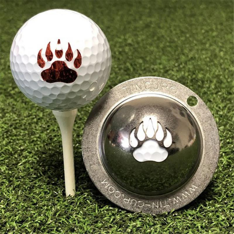 Multifuctional Golf Ball Line Liner Marker Template Drawing Alignment Tool Drawing Alignment Marks Sign Tools Stainless steel: Bear Paw