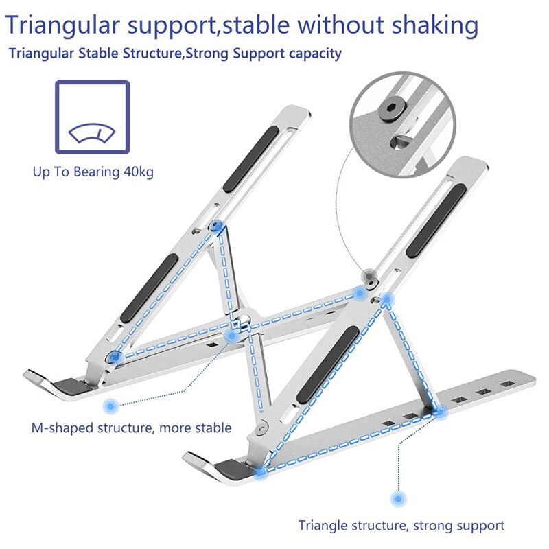 Laptopstandaard voor macbook pro air notebook, opvouwbare laptophouder van aluminiumlegering, laptophouder voor notebook