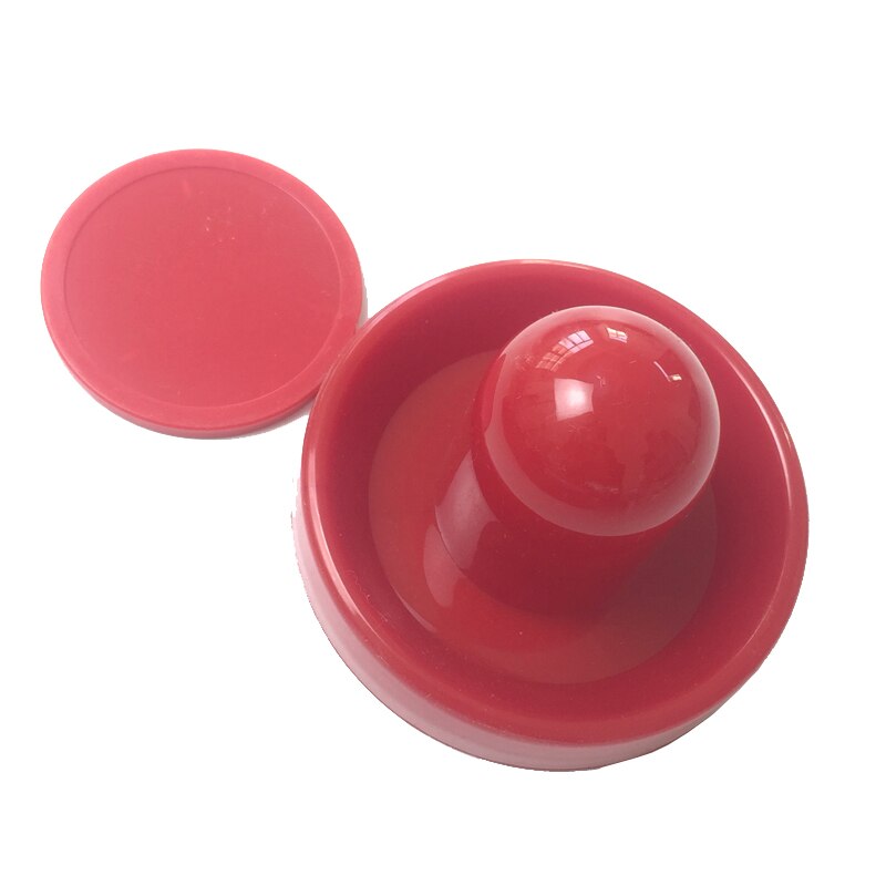 red plastic Air Hockey Table Accessories 76mm Handle Goalies 52mm Puck Ball Felt Pusher mallet Adult Table games