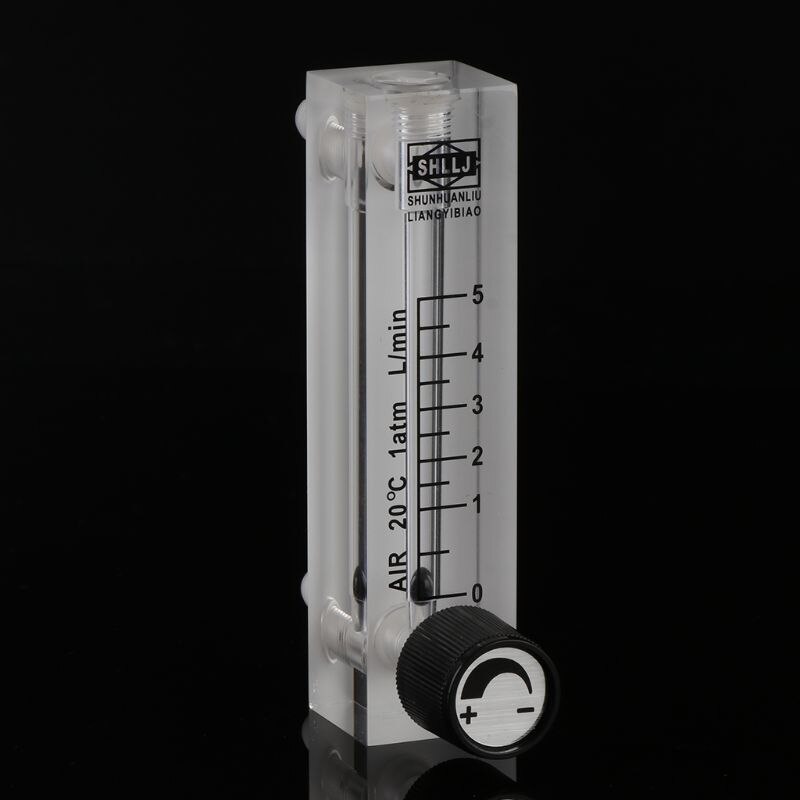 High-Definition Precision Air Gas Flow Meter 0-5L Panel Type Plexiglass Hose Connection Oxygen Generator Rotor Flowmeter J0PD
