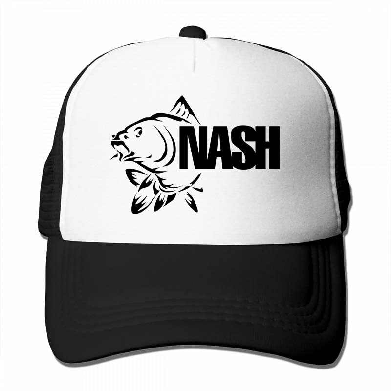 Carp Fish Tackle Angling nash Baseball cap men women Trucker Hats adjustable cap: 4-Black