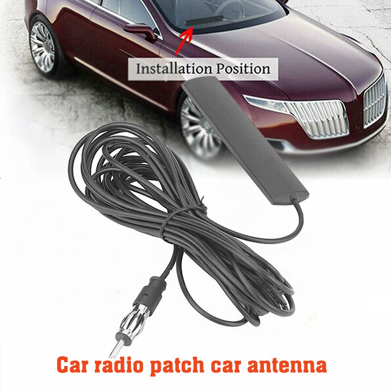 Universele Auto Radio Antenne Patch Fm Am Ontvangst Auto-interieur Voorruit Plakken Montage Antenne Signaal Amp Versterker