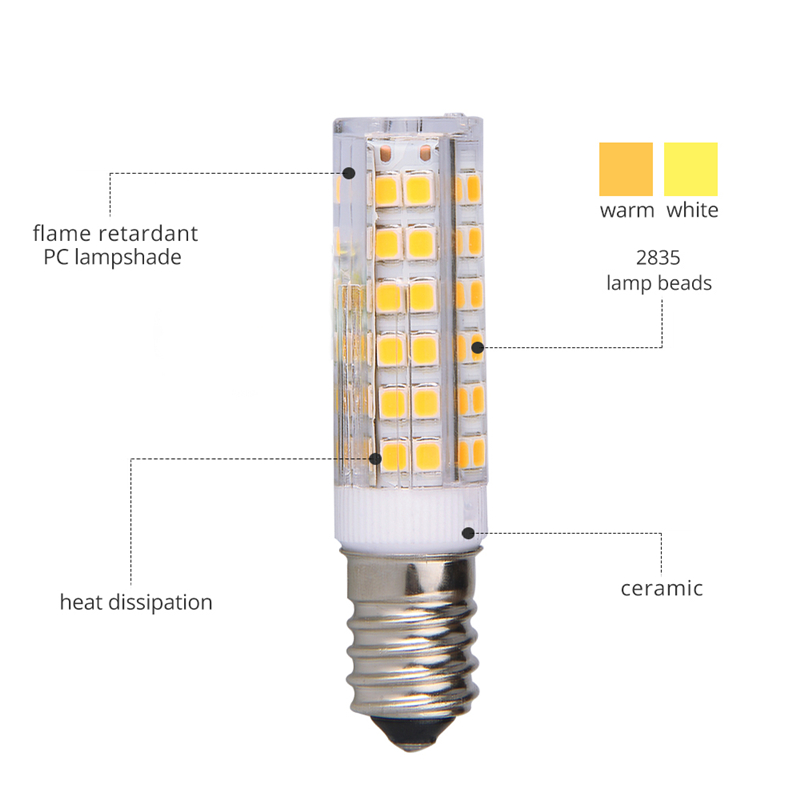 Lâmpada de milho LED para lâmpada de halogéneo, lâmpada de milho LED, SMD2835, ângulo de feixe 360, substituir holofotes, E14, 5W, 7W, 9W, 12W, AC, 220V