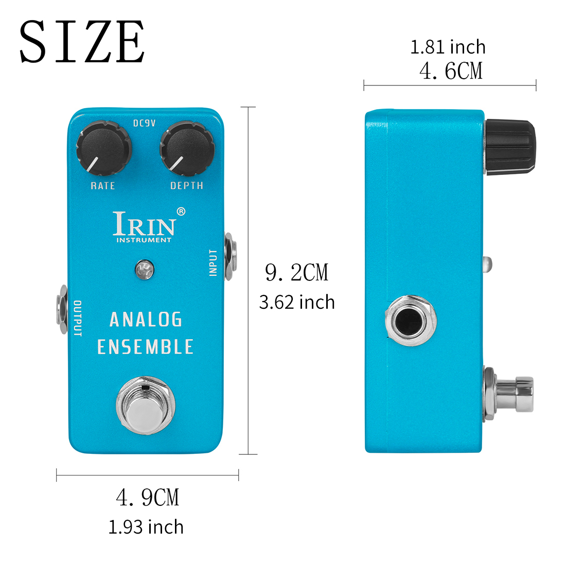 Pedales de efectos de guitarra serie IRIN RS, Pedal de efectos de guitarra eléctrica de aleación de aluminio, accesorios de guitarra para instrumentos de cuerda: Gris claro