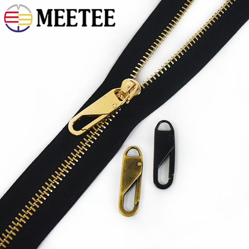 Tiradores de cremallera de Metal para equipaje, Maleta, Bolsas, tiradores de cabeza, lengüeta, reparador instantáneo, herramientas de sastre DIY, 3 #5 #8 #, 10 Uds.