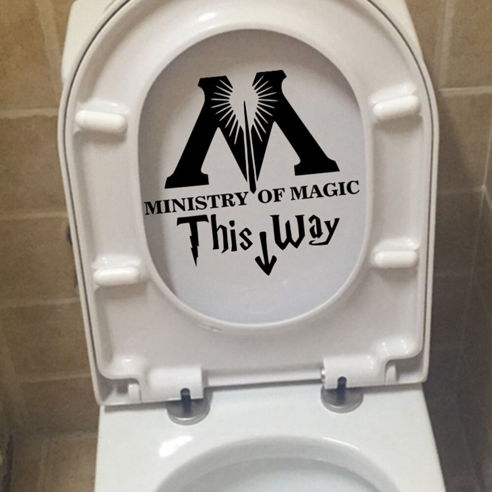1Pc Vinyl Stickers Interessante Nuttig Grappige Vinyl Decal Wc Stickers Voor Muur Wc Badkamer Thuis