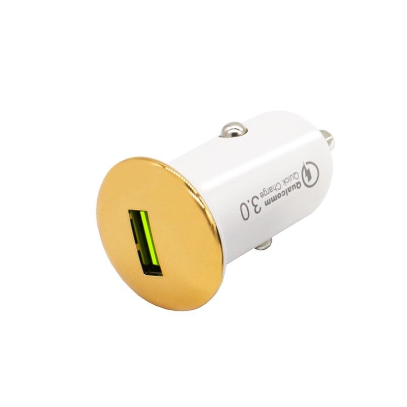 Sindvor 5v 3a mini usb carregador de carro carga rápida 3.0 adaptador do telefone móvel carregamento rápido qc 3.0 carga universal para iphone xiaomi: Golden