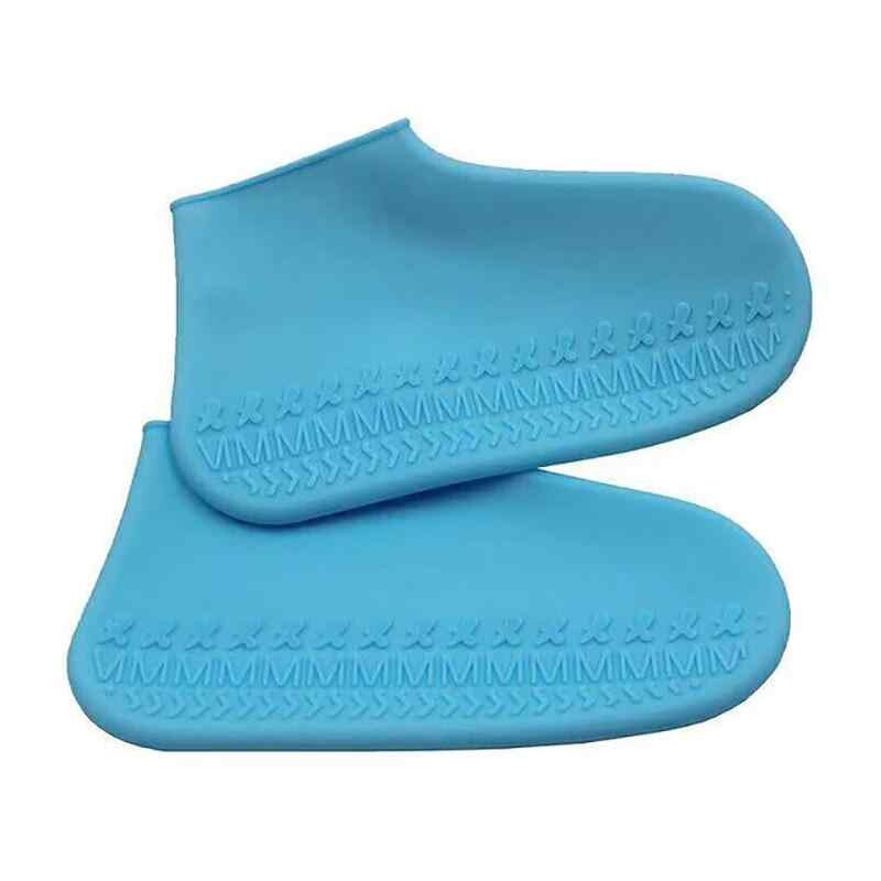 Waterproof Shoe Cover Silicone Material Unisex Shoes Protectors Rain Boots for Indoor Outdoor Rainy Days E11513: L / M