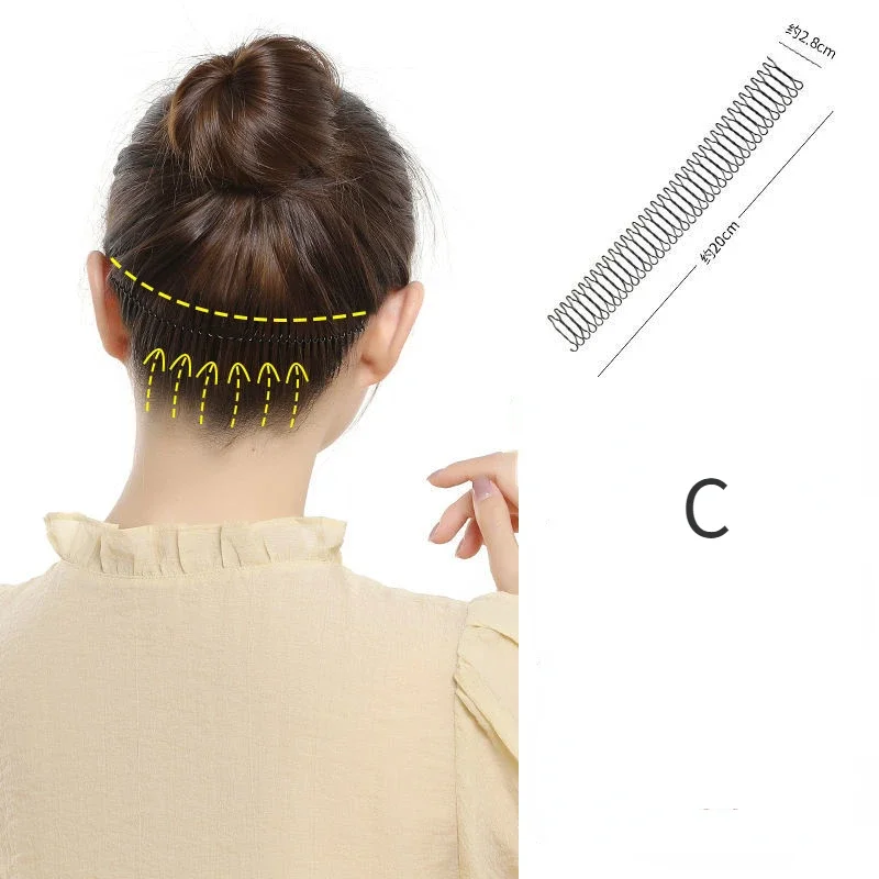 Horquilla Invisible para el pelo roto para mujer, herramientas estilo Tiara, rollo curvo, flequillo de aguja, peine de inserción fija, accesorios de estilismo: Morado