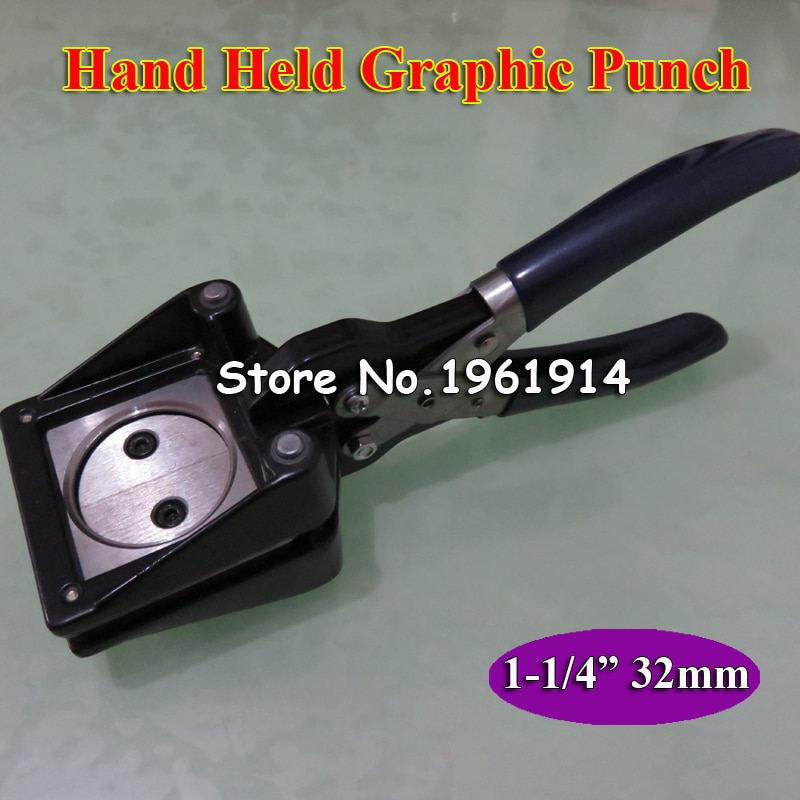 Handleiding Cirkel Snijder Hand Held Ronde 32 Mm Papier Grafisch Punch Die Cutter 1-1/4 &quot;Pro Button Maker maken Tool