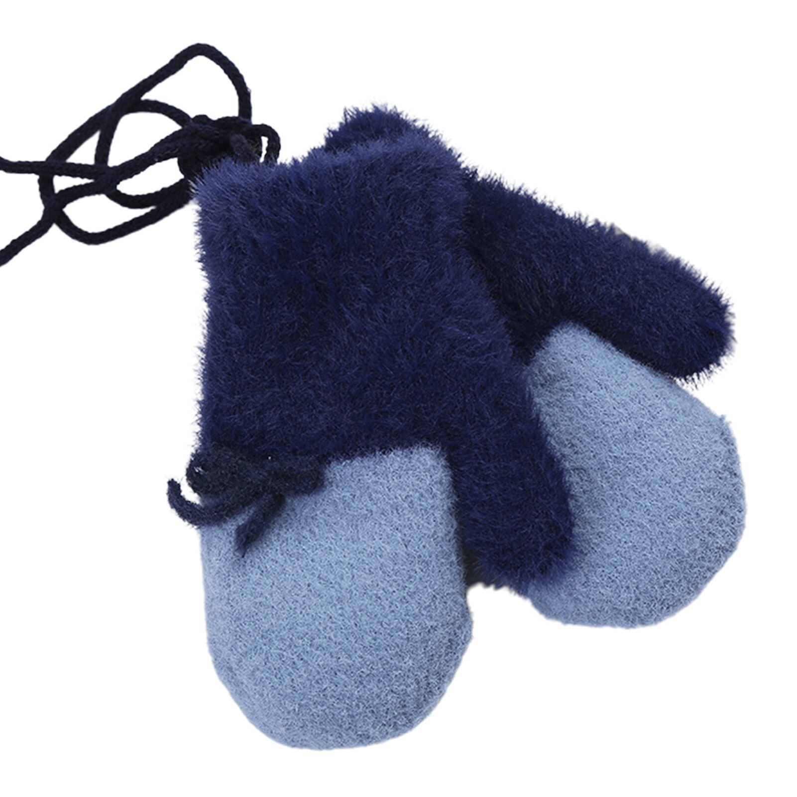1 Paar Handig Comfortabele Praktische Stijlvolle Winter Kinderen Warme Handschoenen Gebreide Thicken Color Patched Boog Wanten