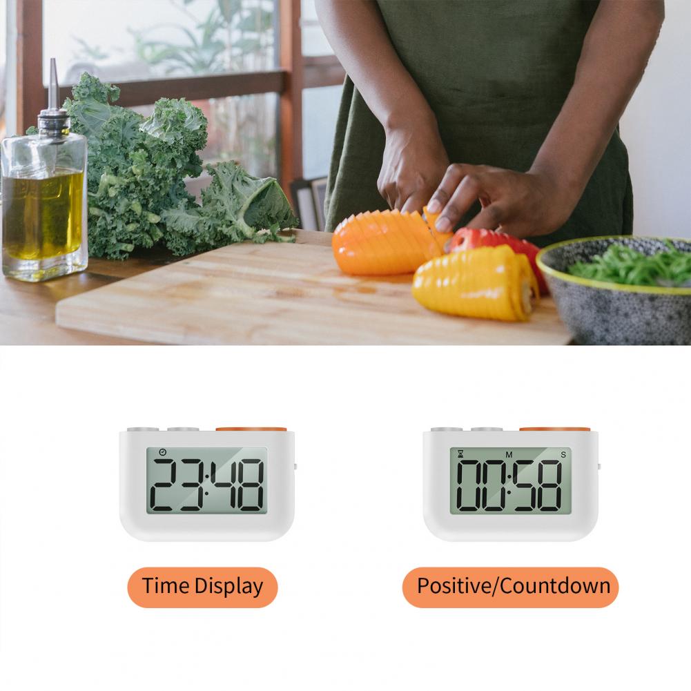 Electronic Digital Timer Reminder 12-24h Magnetic Countdown Clock Timer Kitchen Timer Alarm Clock temporizador тарелки для еды