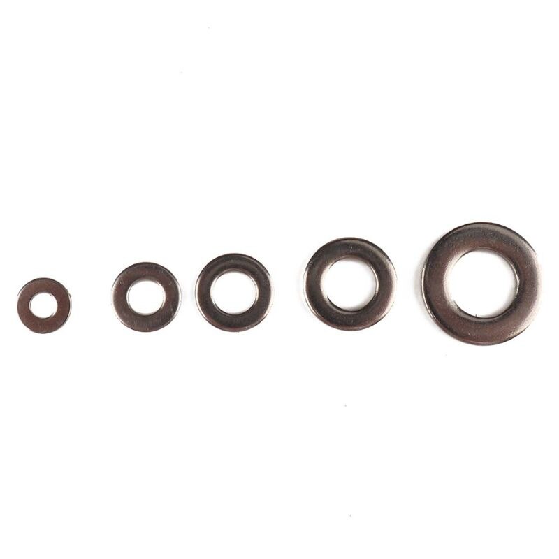 600Pcs 304 Stainless Steel Flat Washer Assortment Set Metal Lock Washer Multiple Sizes YIWEI