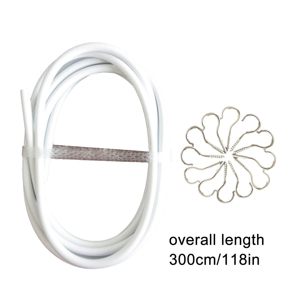 3M Curtain Wire White Steel Wire With Hook Can Hang Curtain Photo Wall Wire Multifunctional Household Accessories