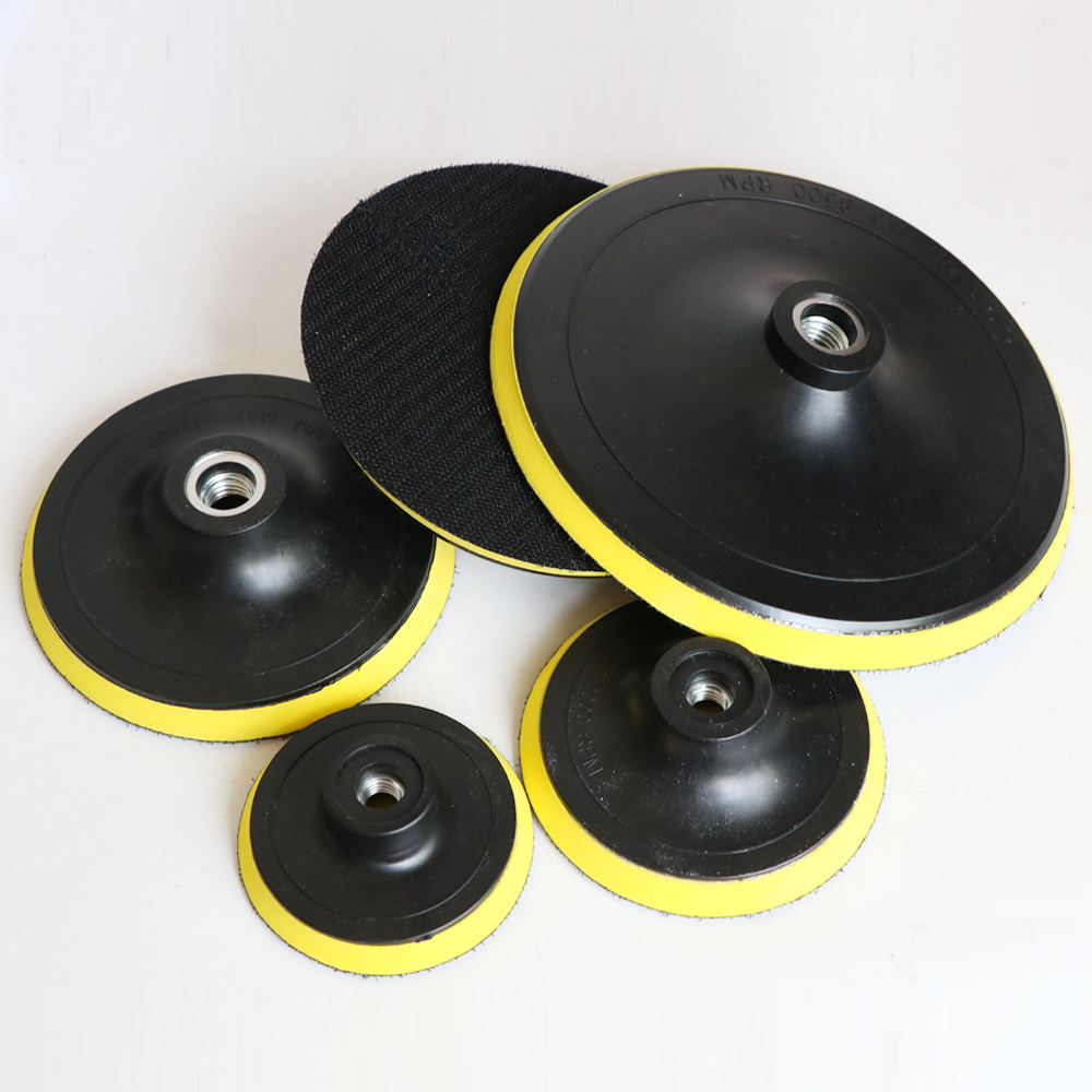 Tampon de support de disque de ponçage, papier de verre auto-adhésif, plaque de support à boucle de crochet, tige adaptée pour ponceuse, meuleuse, perceuse, 3 ", 4", 7 ", 6/5", 125mm, 1 pièce