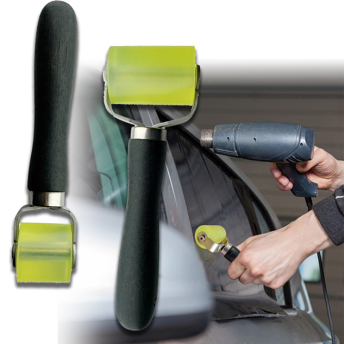 30/50mm Car Soundproofing Pressure Roller Tool Sound Deadening Tool Application Rubber Roller Black Useful Durable